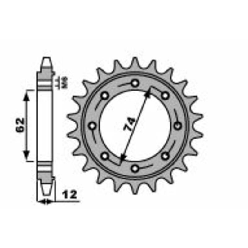 Pignon PBR acier standard - 525