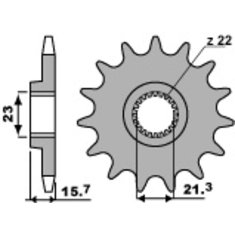 Pignon PBR acier standard - 520