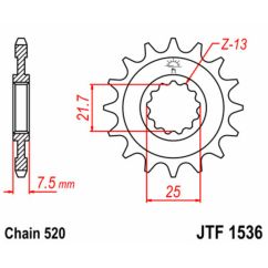 Pignon JT SPROCKETS acier standard - 520
