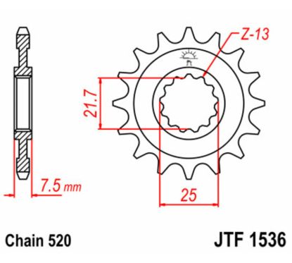 Pignon JT SPROCKETS acier standard - 520
