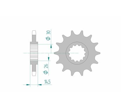 Pignon AFAM acier standard - 525