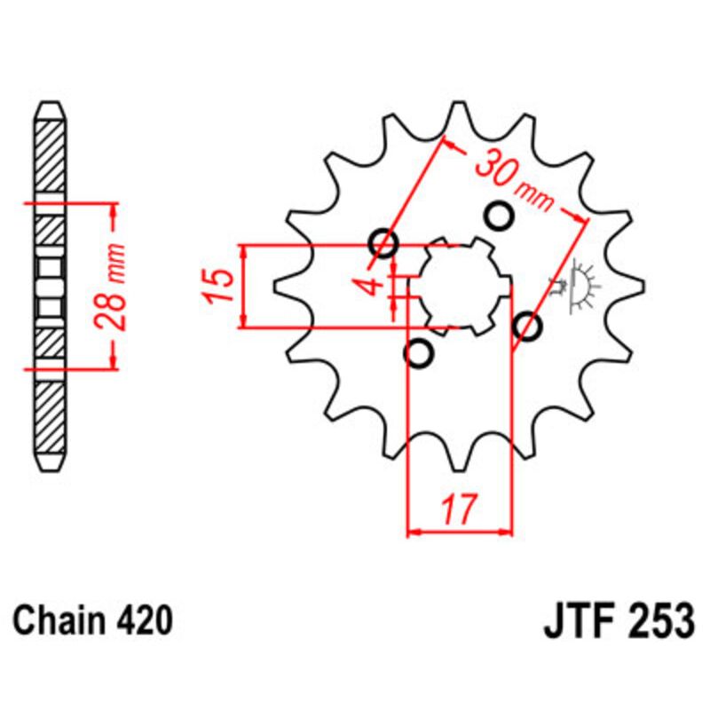 Pignon JT SPROCKETS acier standard - 420 Pignon JT SPROCKETS acier standard - 420