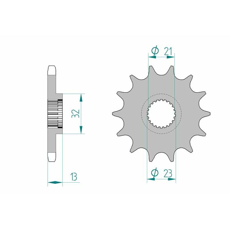 Pignon AFAM acier standard - 428