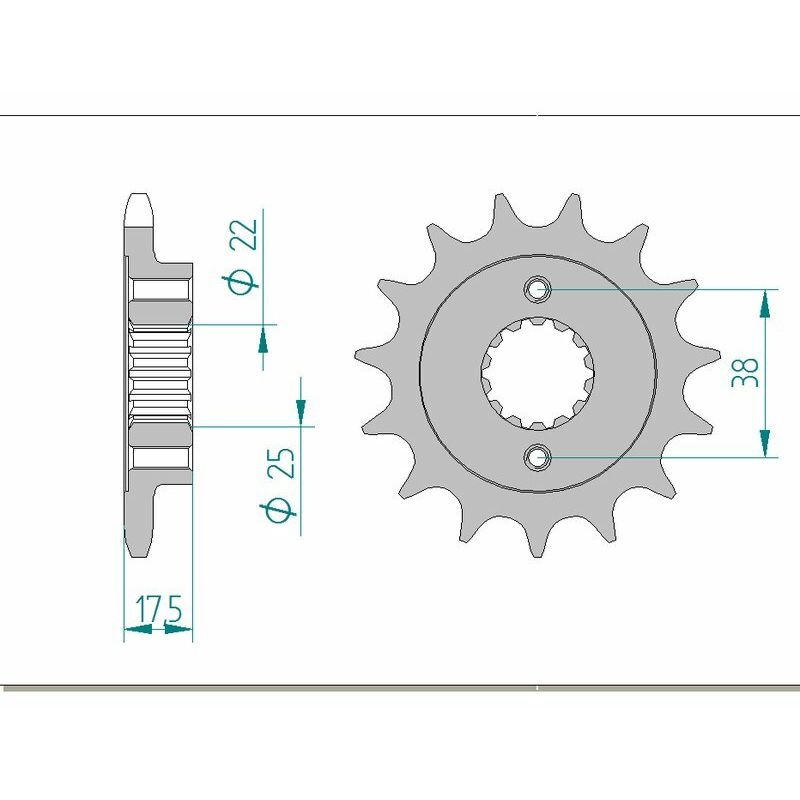 Pignon AFAM acier standard - 525 Pignon AFAM acier standard - 525