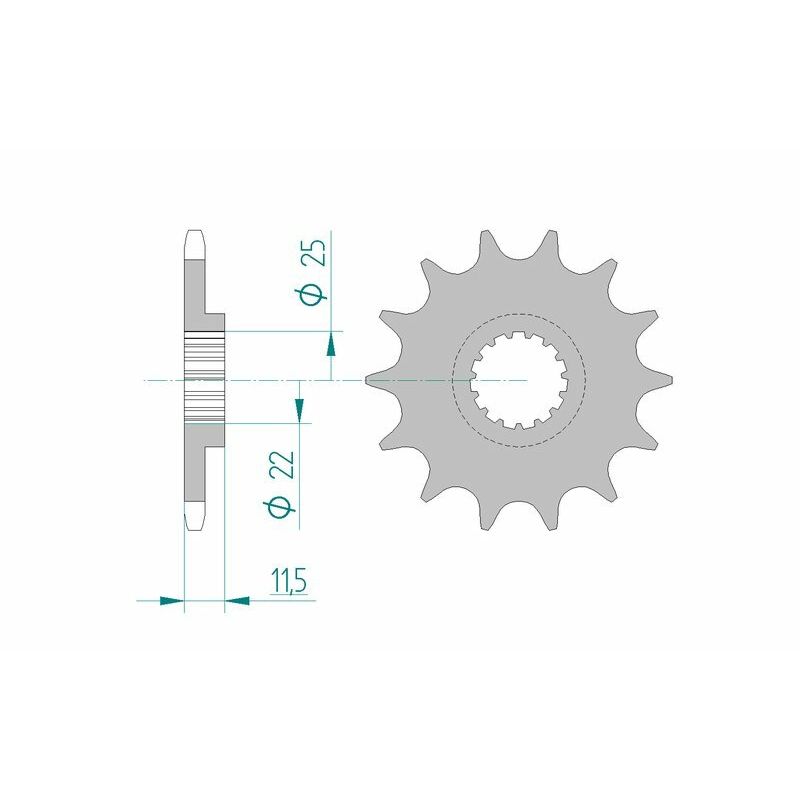 Pignon AFAM acier standard - 520 Pignon AFAM acier standard - 520