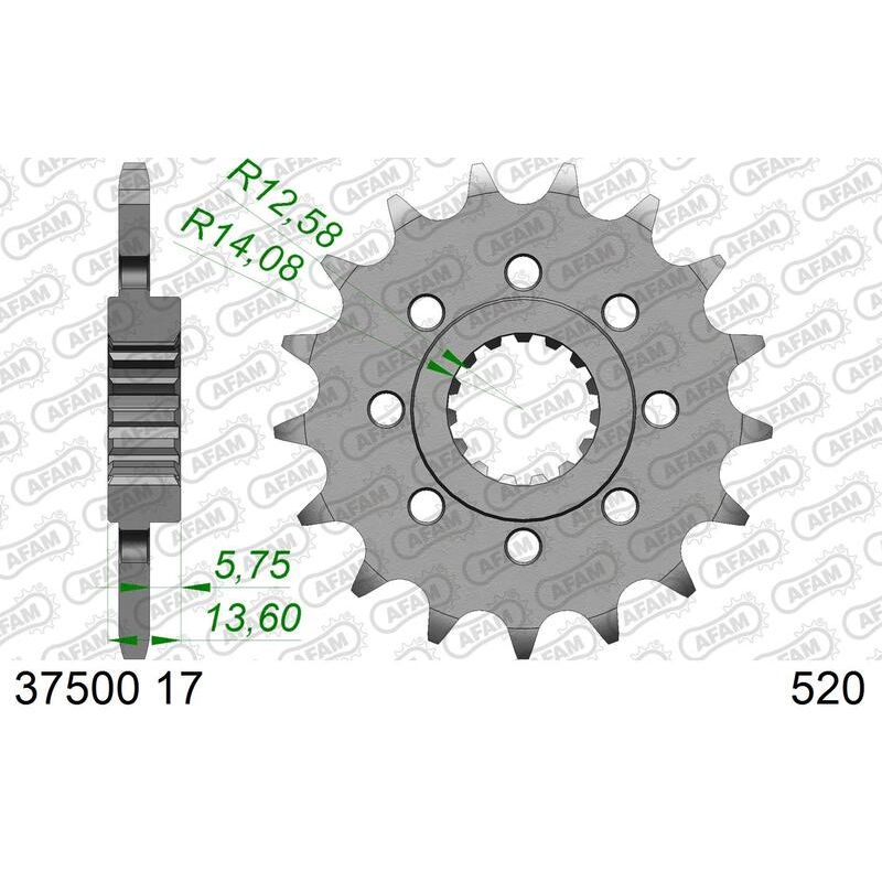 Pignon AFAM acier standard - 520