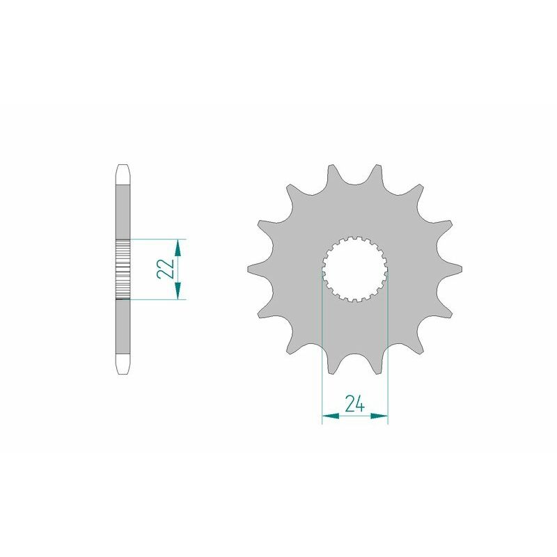 Pignon AFAM acier standard - 520