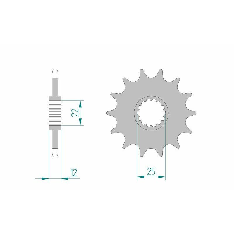 Pignon AFAM acier standard - 520