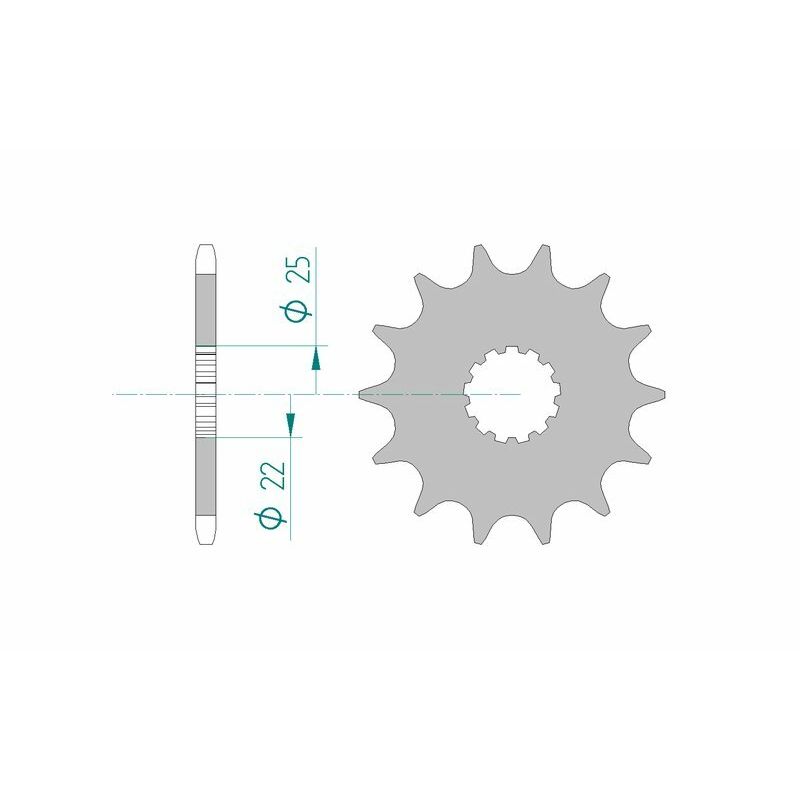 Pignon AFAM acier standard - 520 Pignon AFAM acier standard - 520