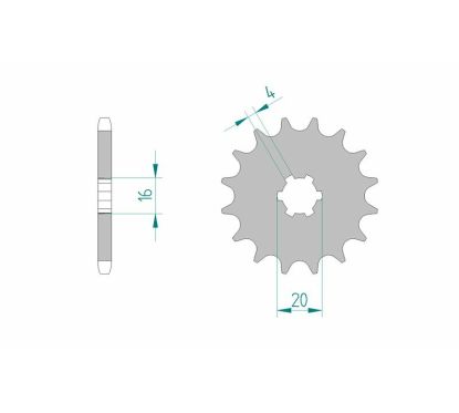 Pignon AFAM acier standard - 428