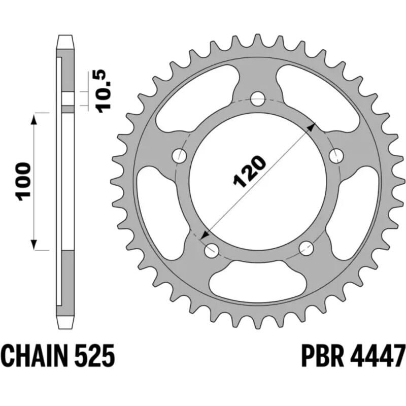 Couronne PBR acier allégée - 525