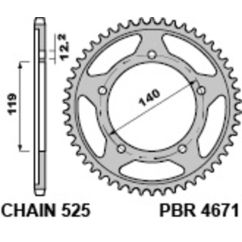 Couronne PBR acier standard - 525