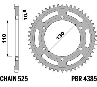 Couronne PBR acier standard - 525