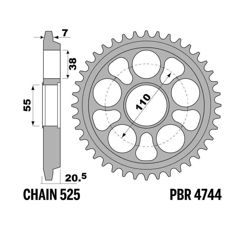 Couronne PBR acier renforcé - 525