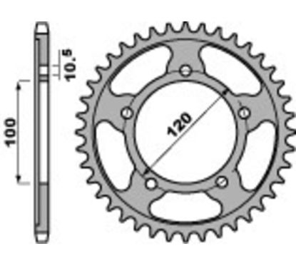 Couronne PBR acier standard - 525
