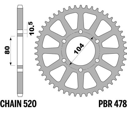 Couronne PBR acier standard - 520