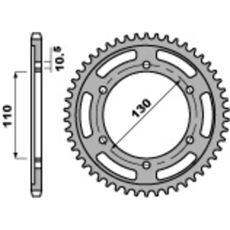 Couronne PBR acier standard - 530