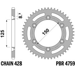 Couronne PBR alu ultra-light - 428