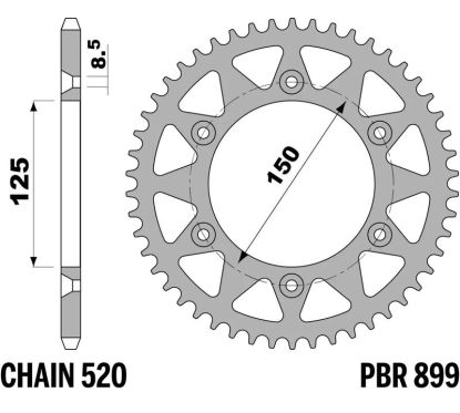 Couronne PBR acier standard - 520
