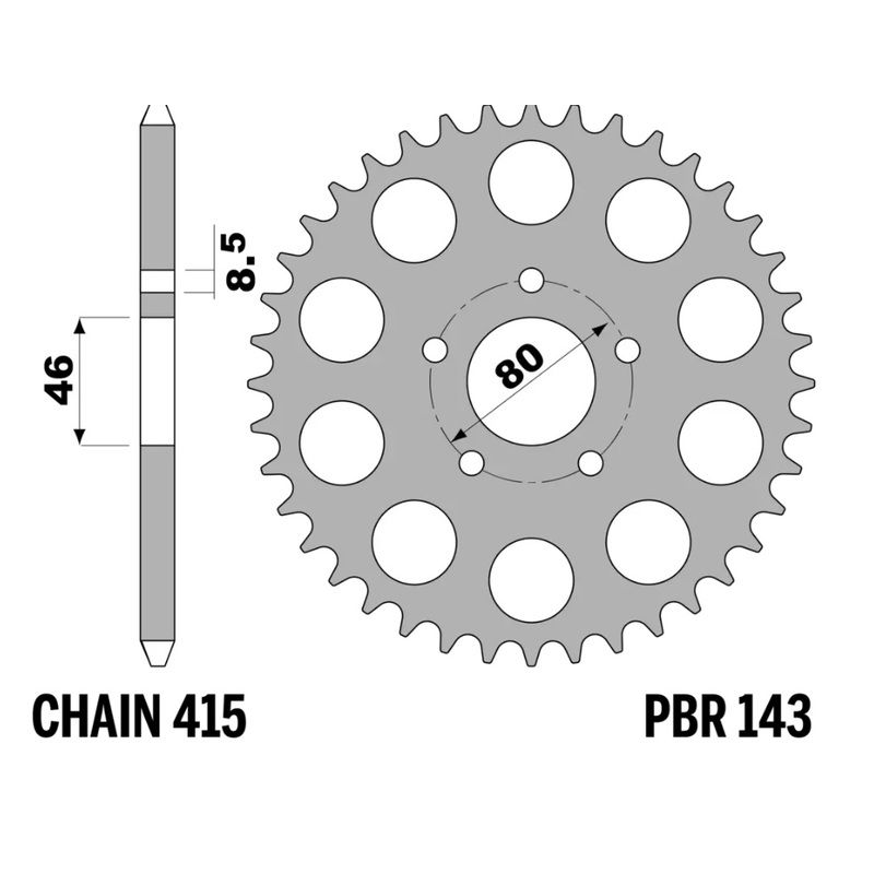 Couronne PBR acier standard - 415 Couronne PBR acier standard - 415