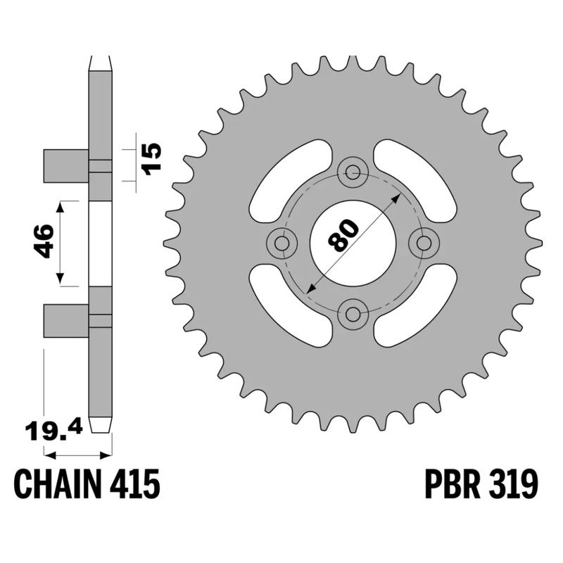Couronne PBR acier standard - 415 Couronne PBR acier standard - 415