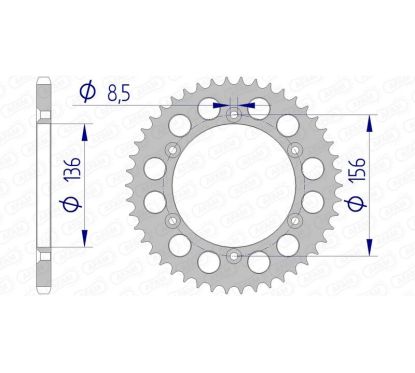 Couronne AFAM alu standard - 520