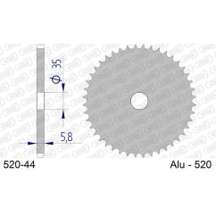 Couronne AFAM alu standard - 520