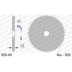 Couronne AFAM alu standard - 520