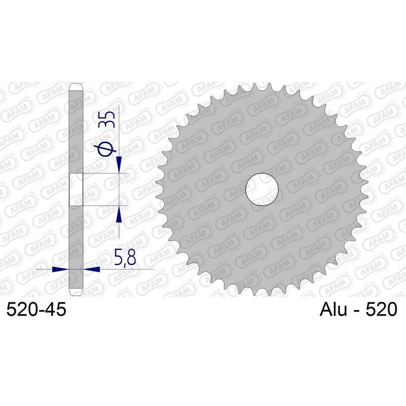 Couronne AFAM alu standard - 520