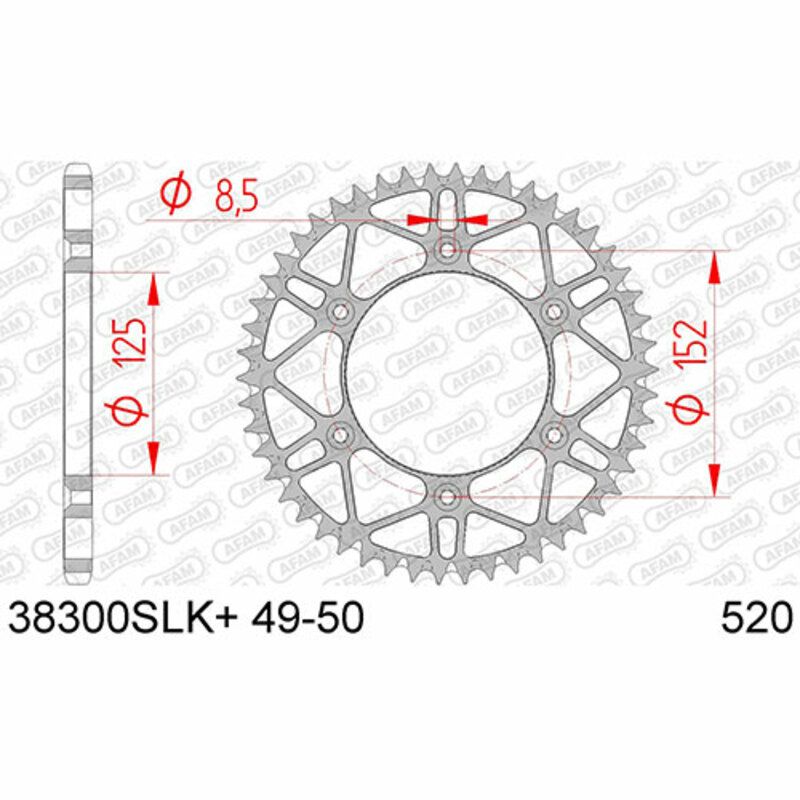 Couronne AFAM acier anti-boue - 520