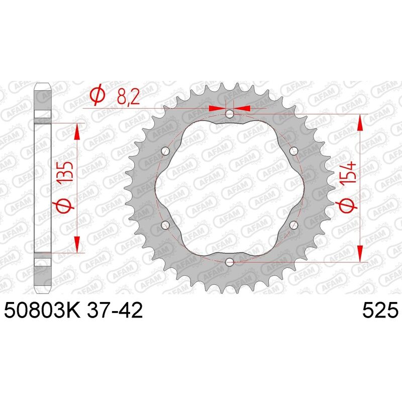 Couronne AFAM Acier Standard - 525 - Nécessite un porte couronne AFAM