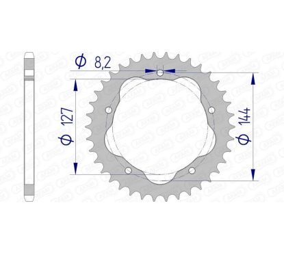 Couronne AFAM Aluminium Standard - 520 - Nécessite un porte couronne AFAM
