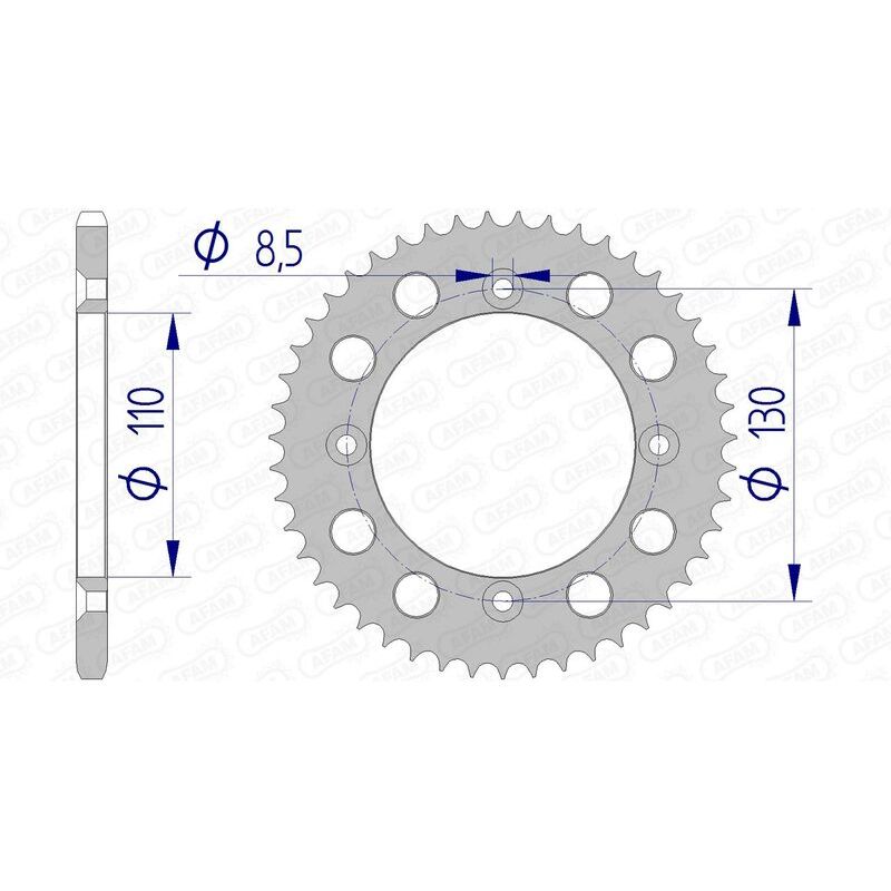 Couronne AFAM alu standard - 420
