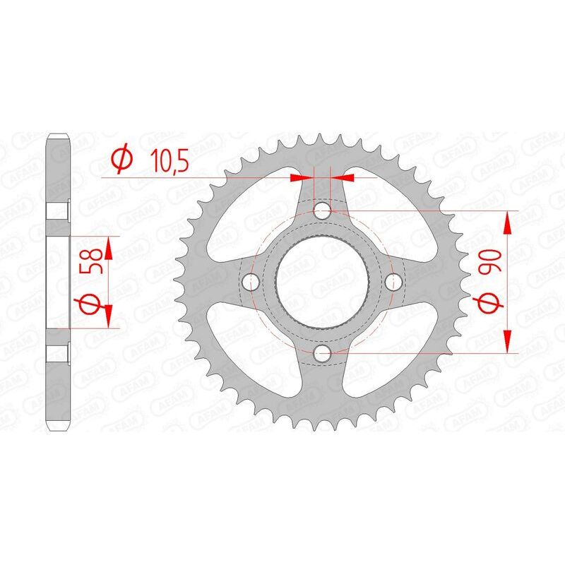 Couronne AFAM acier standard - 428