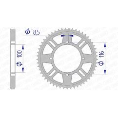Couronne AFAM alu standard - 428