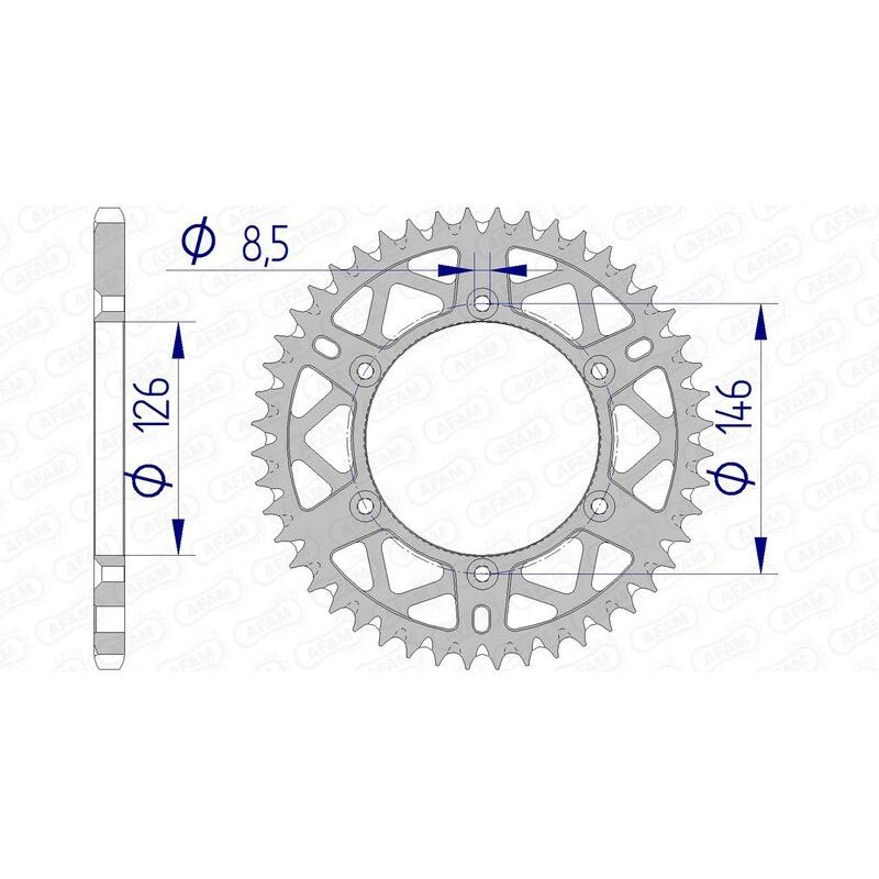 Couronne AFAM alu anti-boue - 520