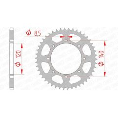 Couronne AFAM acier standard - 520