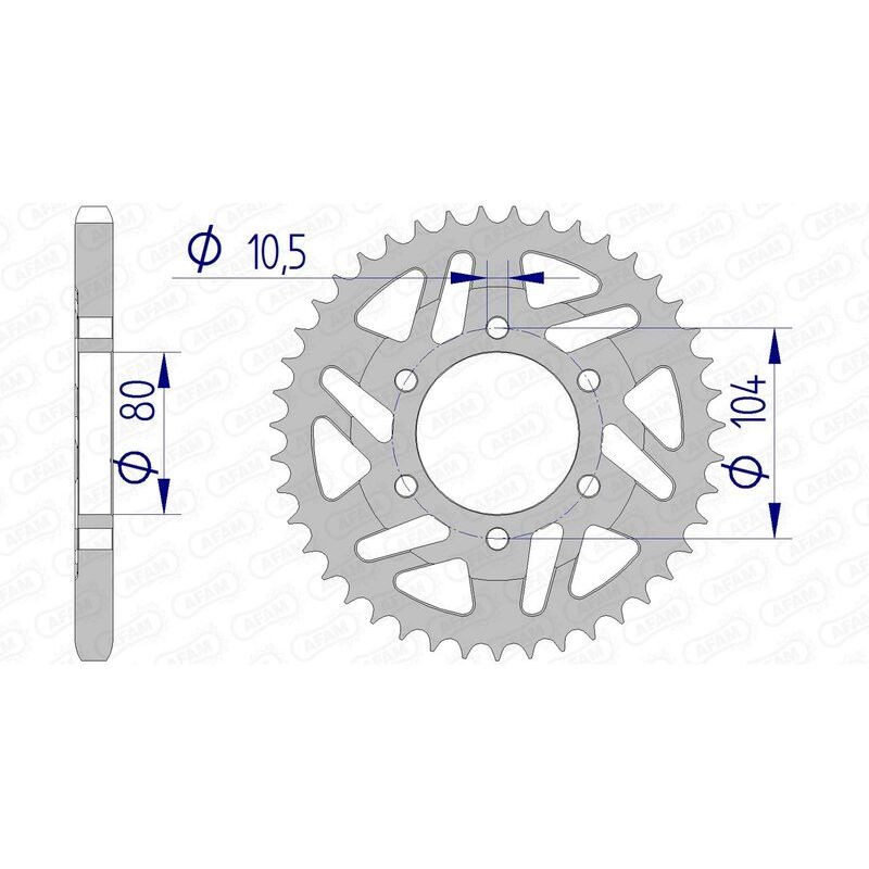 Couronne AFAM alu standard - 525