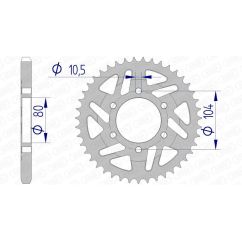 Couronne AFAM alu standard - 525