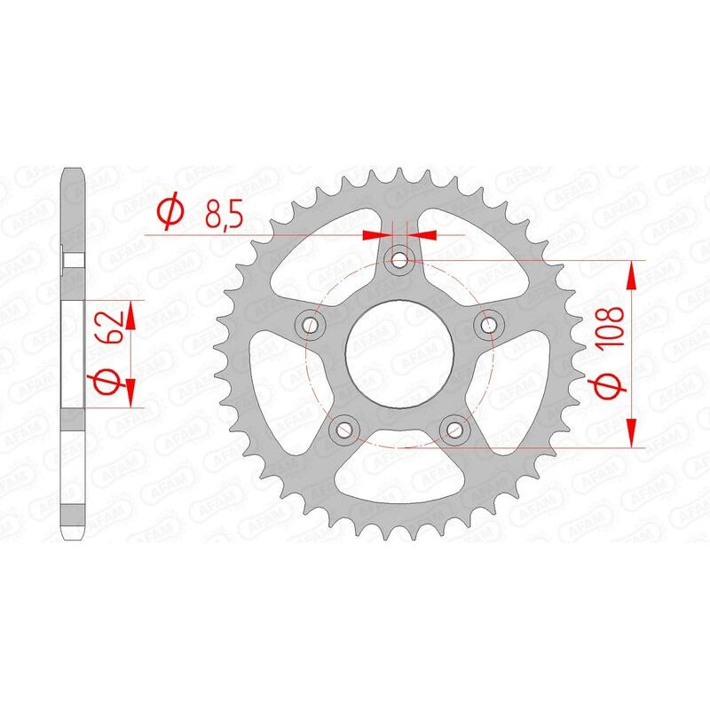 Couronne AFAM acier standard - 520
