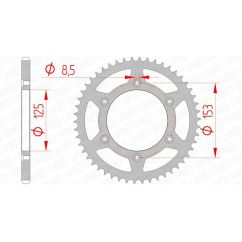 Couronne AFAM acier anti-boue - 520