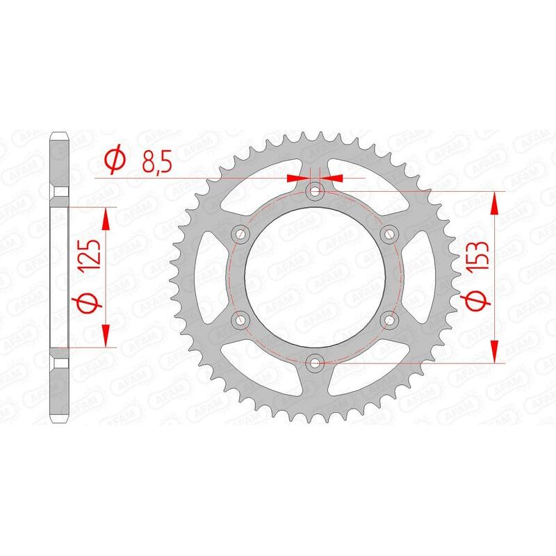 Couronne AFAM acier anti-boue - 520