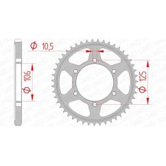 Couronne AFAM acier standard - 525