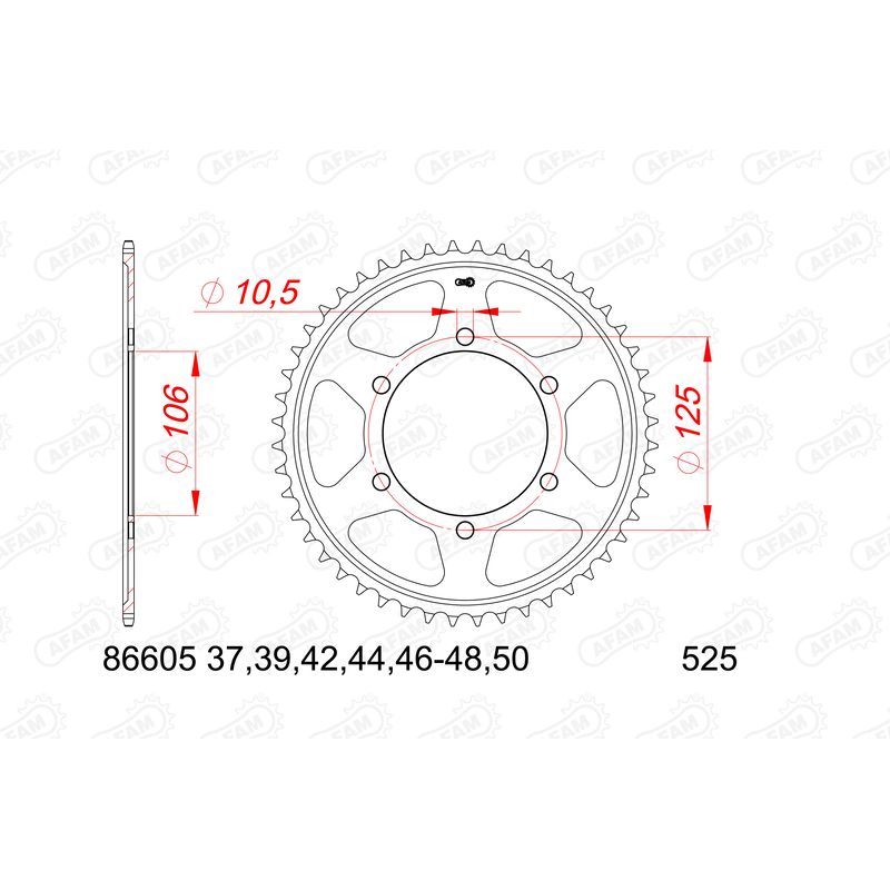 Couronne AFAM acier standard - 525