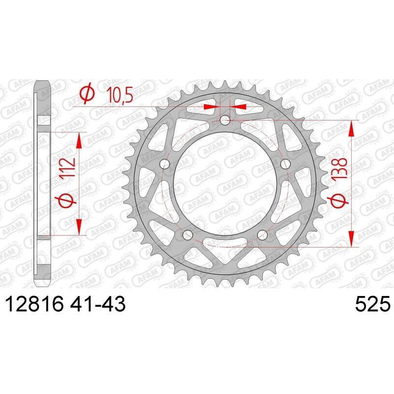 Couronne AFAM acier standard - 525