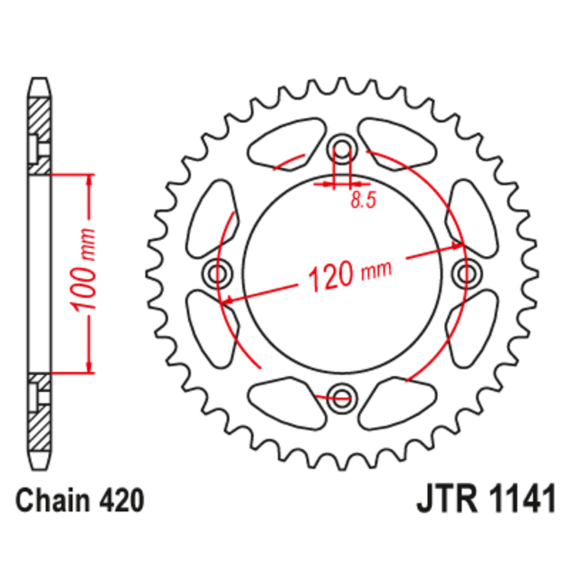 Couronne JT SPROCKETS Acier Standard - 420 Couronne JT SPROCKETS Acier Standard - 420