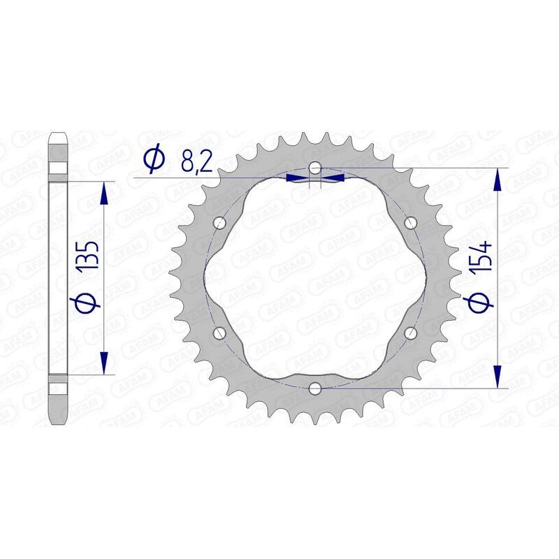 Couronne AFAM Aluminium Standard - 520 - Nécessite un porte couronne AFAM