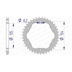 Couronne AFAM Aluminium Standard - 520 - Nécessite un porte couronne AFAM