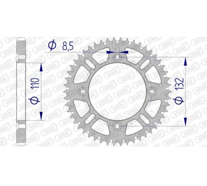 Couronne AFAM alu anti-boue - 428