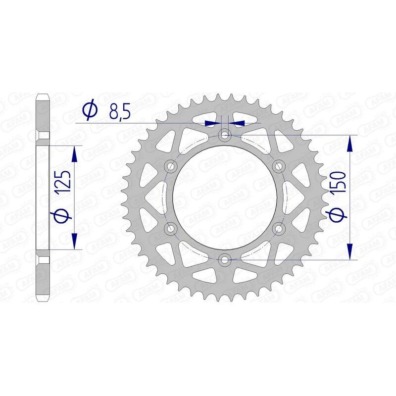 Couronne AFAM alu standard - 520